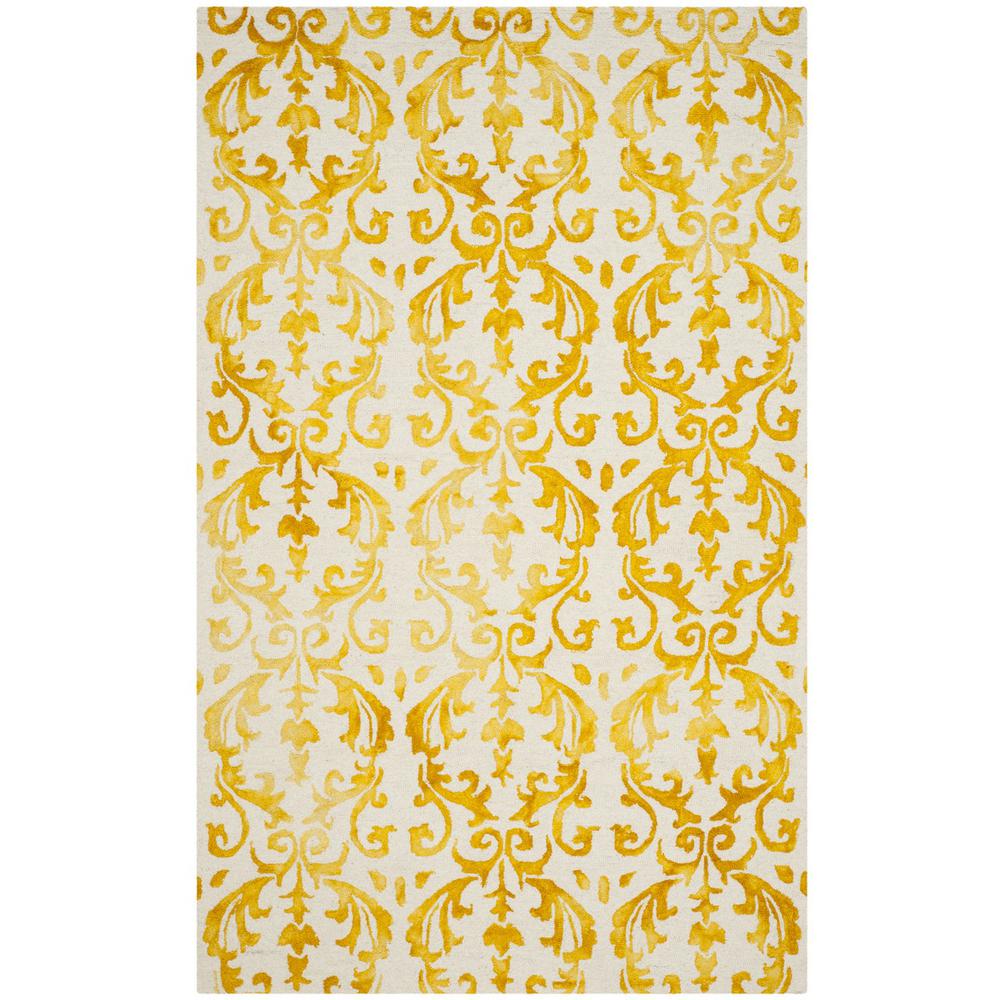 DIP DYE, IVORY / GOLD, 5' X 8', Area Rug, DDY689A-5. Picture 1
