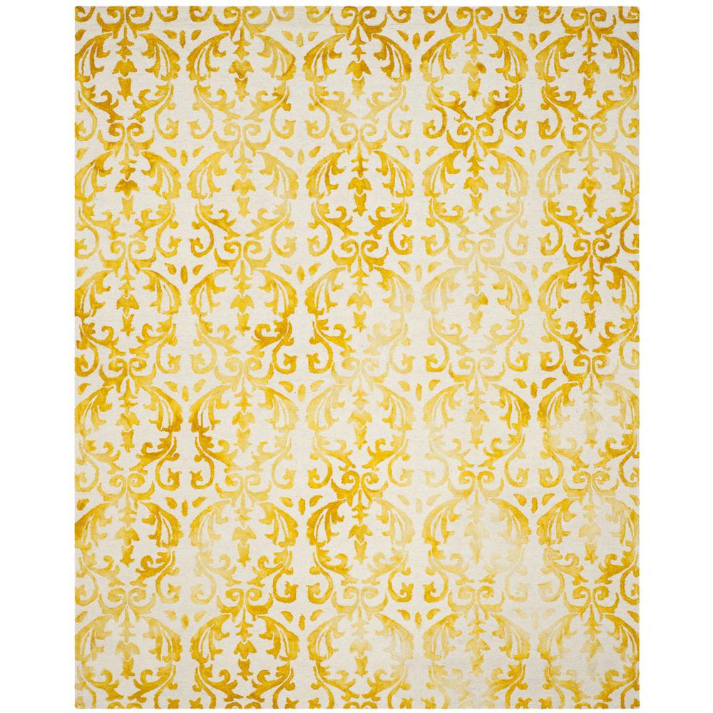 DIP DYE, IVORY / GOLD, 8' X 10', Area Rug, DDY689A-8. Picture 1