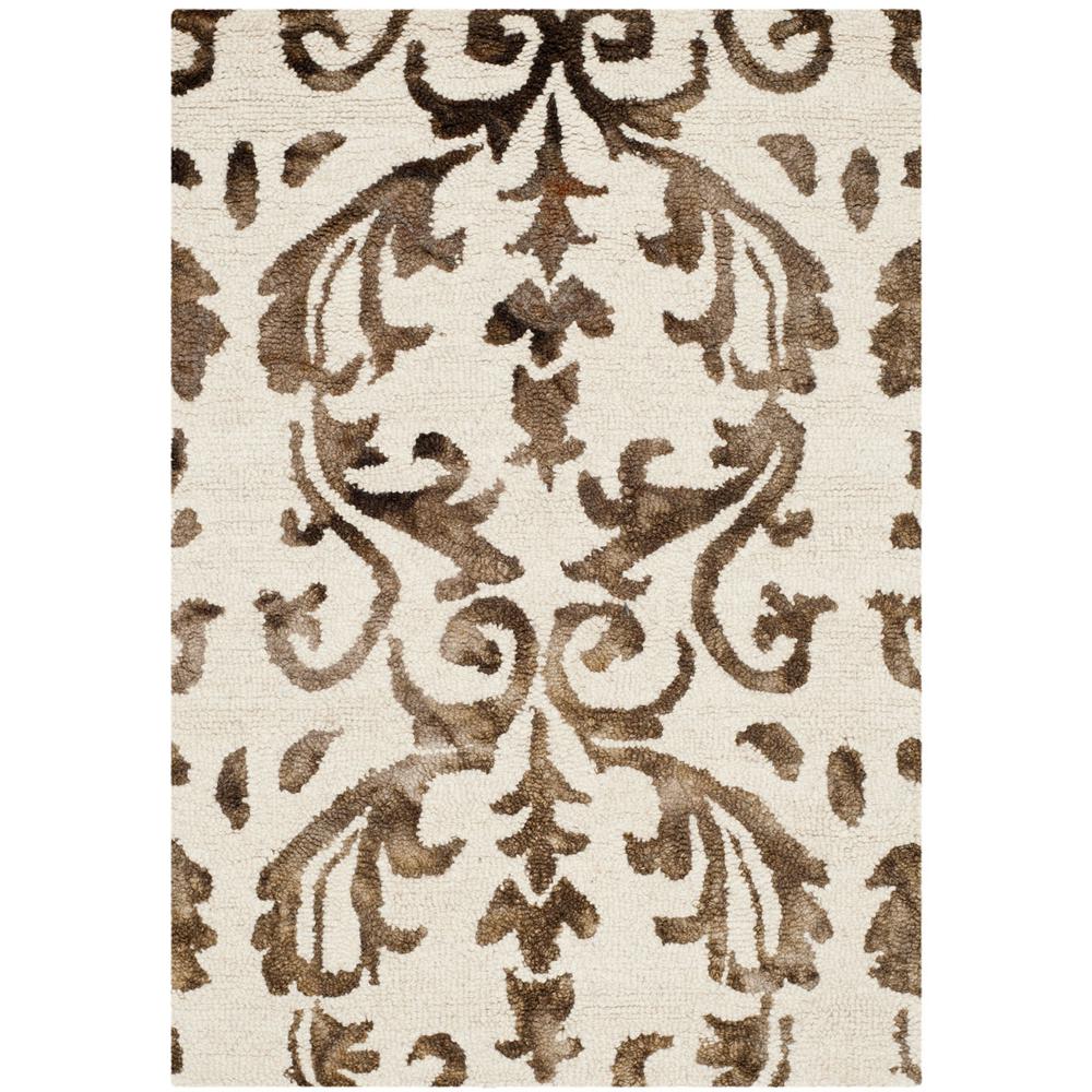DIP DYE, IVORY / CHOCOLATE, 2' X 3', Area Rug, DDY689B-2. Picture 1