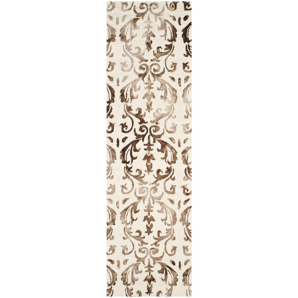 DIP DYE, IVORY / CHOCOLATE, 2'-3" X 8', Area Rug, DDY689B-28. Picture 1