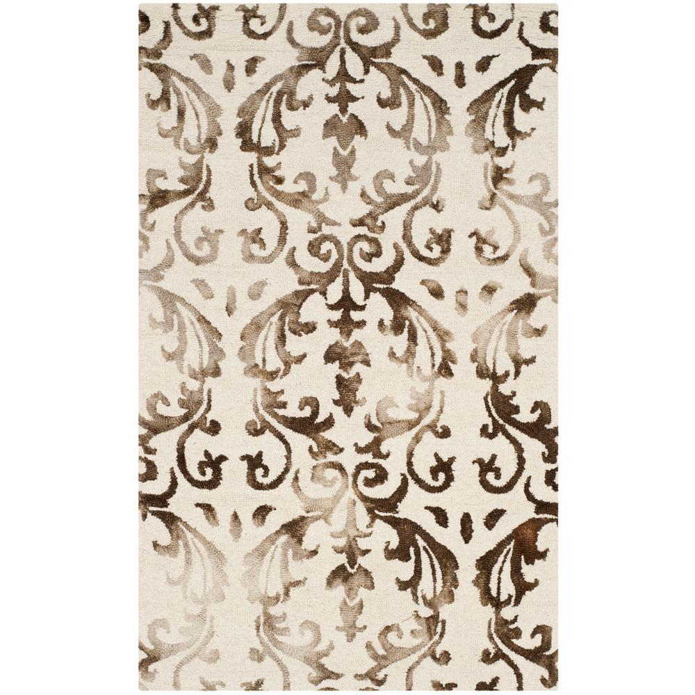 DIP DYE, IVORY / CHOCOLATE, 3' X 5', Area Rug, DDY689B-3. Picture 1