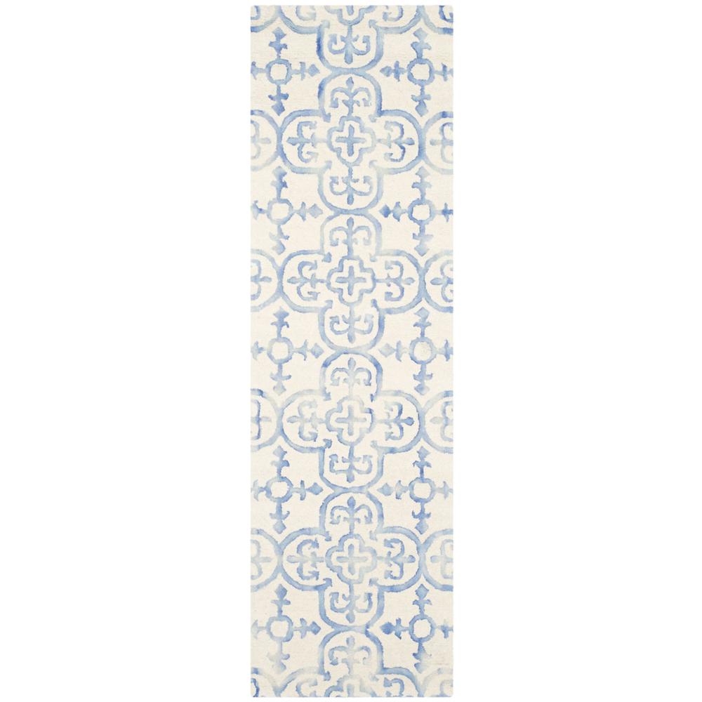 DIP DYE, IVORY / BLUE, 2'-3" X 8', Area Rug, DDY711A-28. Picture 1