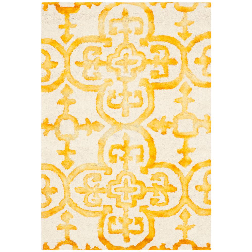 DIP DYE, IVORY / GOLD, 2' X 3', Area Rug, DDY711C-2. Picture 1