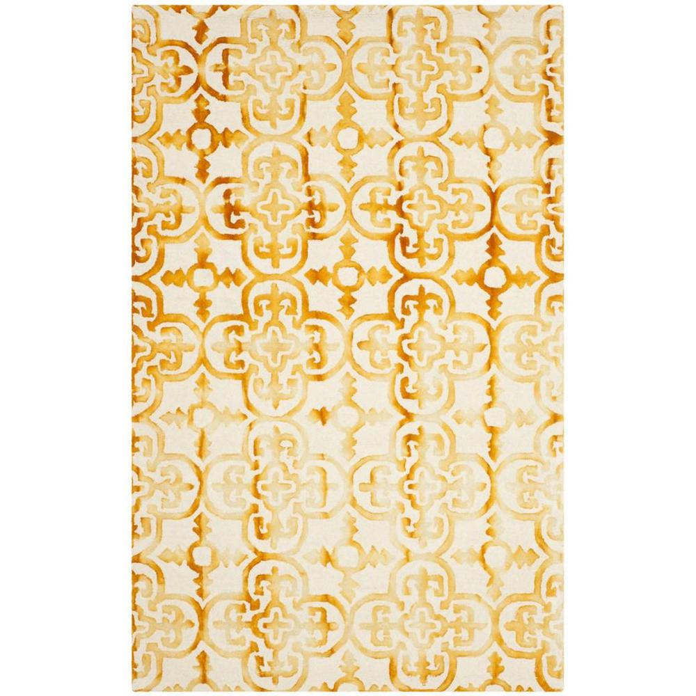 DIP DYE, IVORY / GOLD, 5' X 8', Area Rug, DDY711C-5. Picture 1