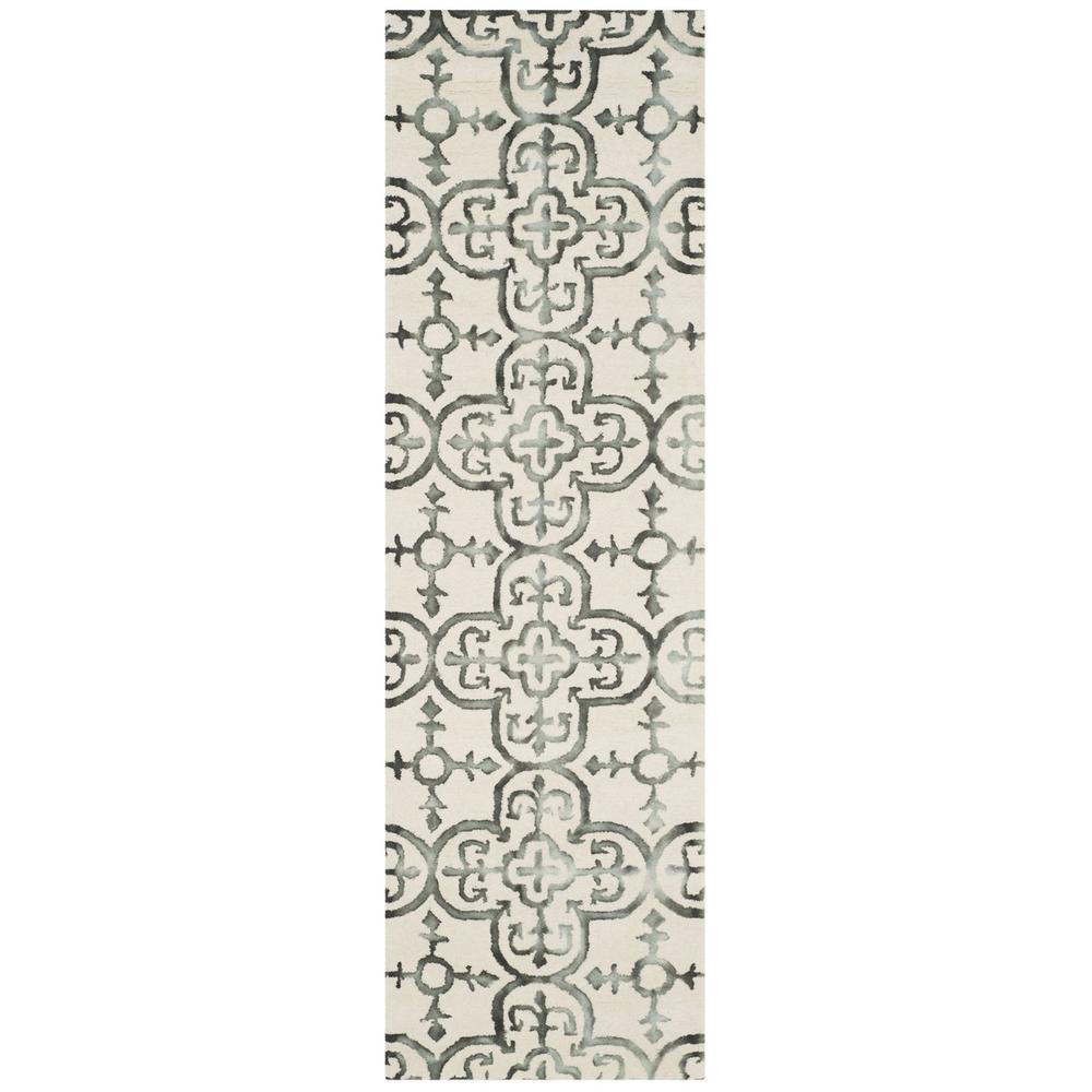 DIP DYE, IVORY / CHARCOAL, 2'-3" X 8', Area Rug, DDY711D-28. Picture 1