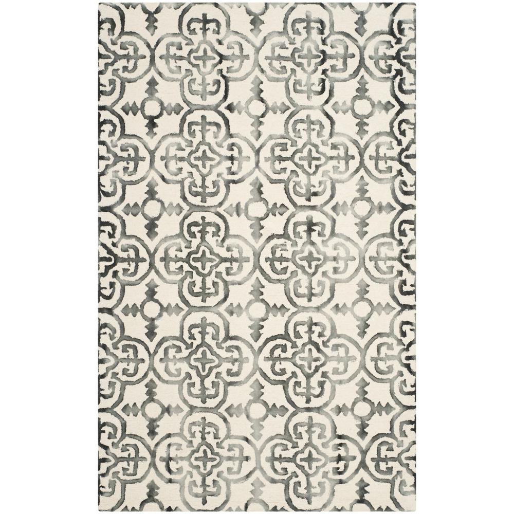 DIP DYE, IVORY / CHARCOAL, 5' X 8', Area Rug, DDY711D-5. Picture 1