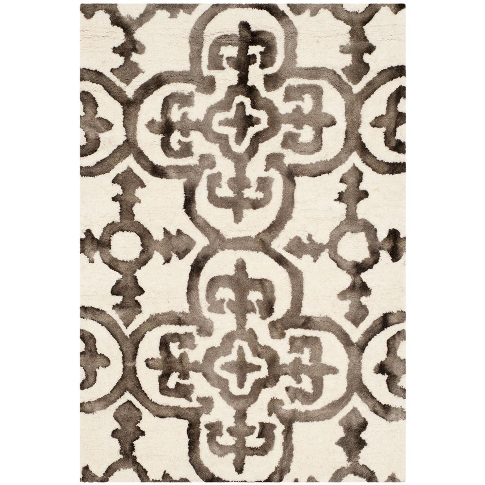DIP DYE, IVORY / BROWN, 2' X 3', Area Rug. Picture 1