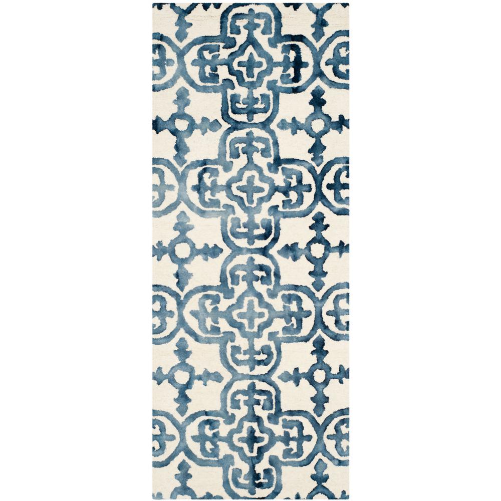DIP DYE, IVORY / NAVY, 2'-3" X 6', Area Rug, DDY711P-26. Picture 1