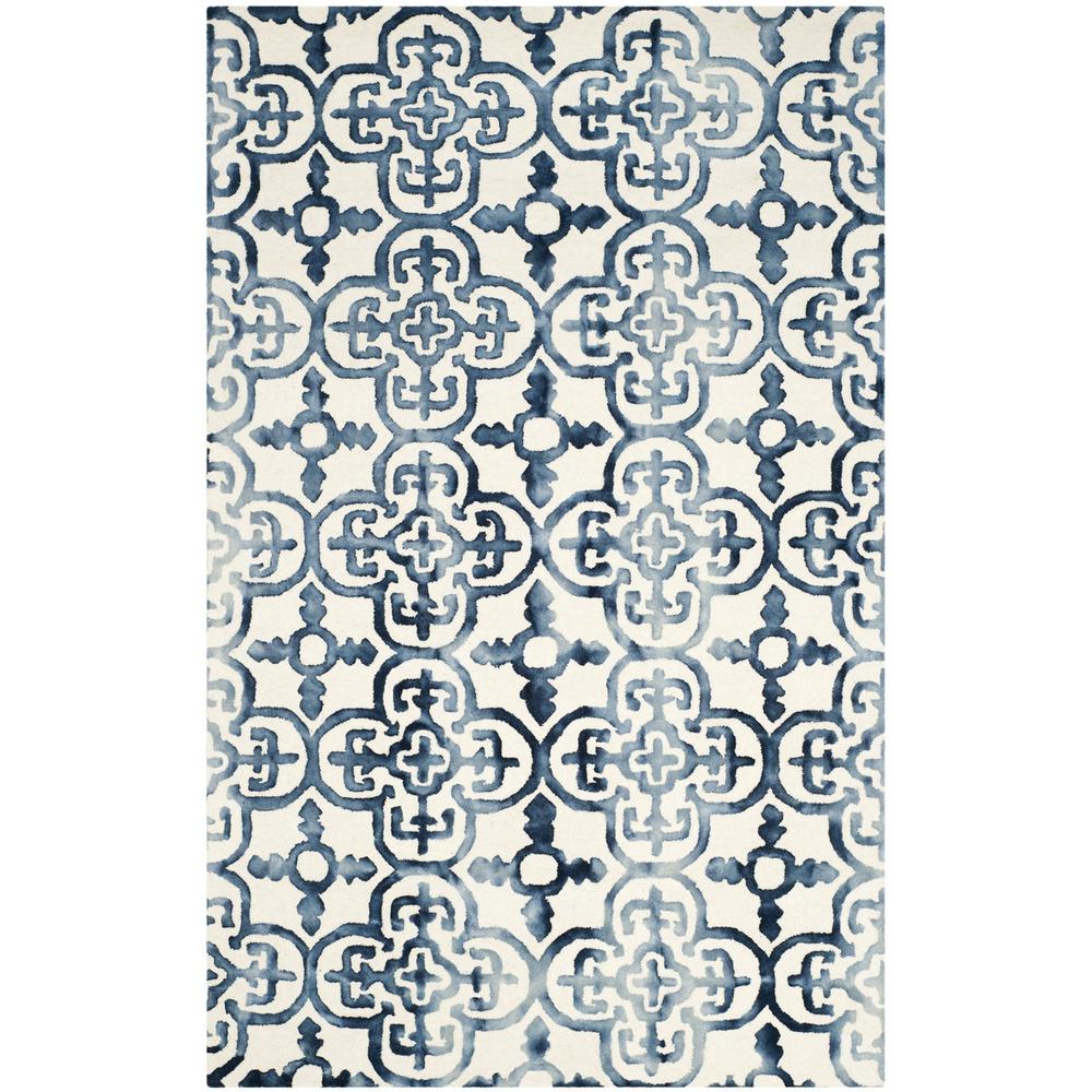 DIP DYE, IVORY / NAVY, 5' X 8', Area Rug, DDY711P-5. Picture 1