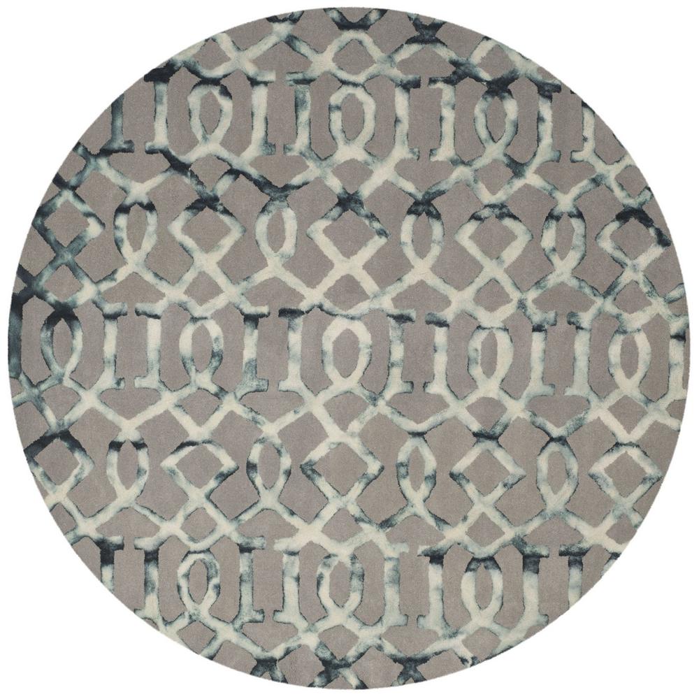 DIP DYE, GREY / CHARCOAL, 7' X 7' Round, Area Rug, DDY712B-7R. Picture 1