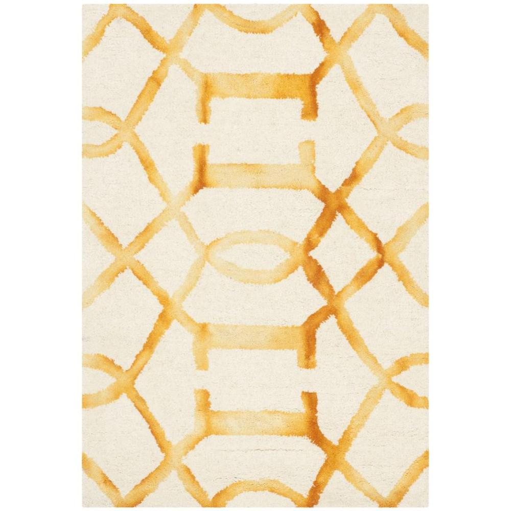 DIP DYE, IVORY / GOLD, 2' X 3', Area Rug, DDY712C-2. Picture 1