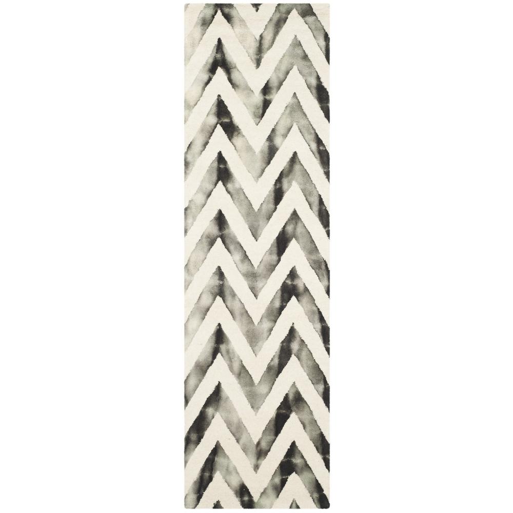 DIP DYE, IVORY / CHARCOAL, 2'-3" X 8', Area Rug, DDY715D-28. Picture 1