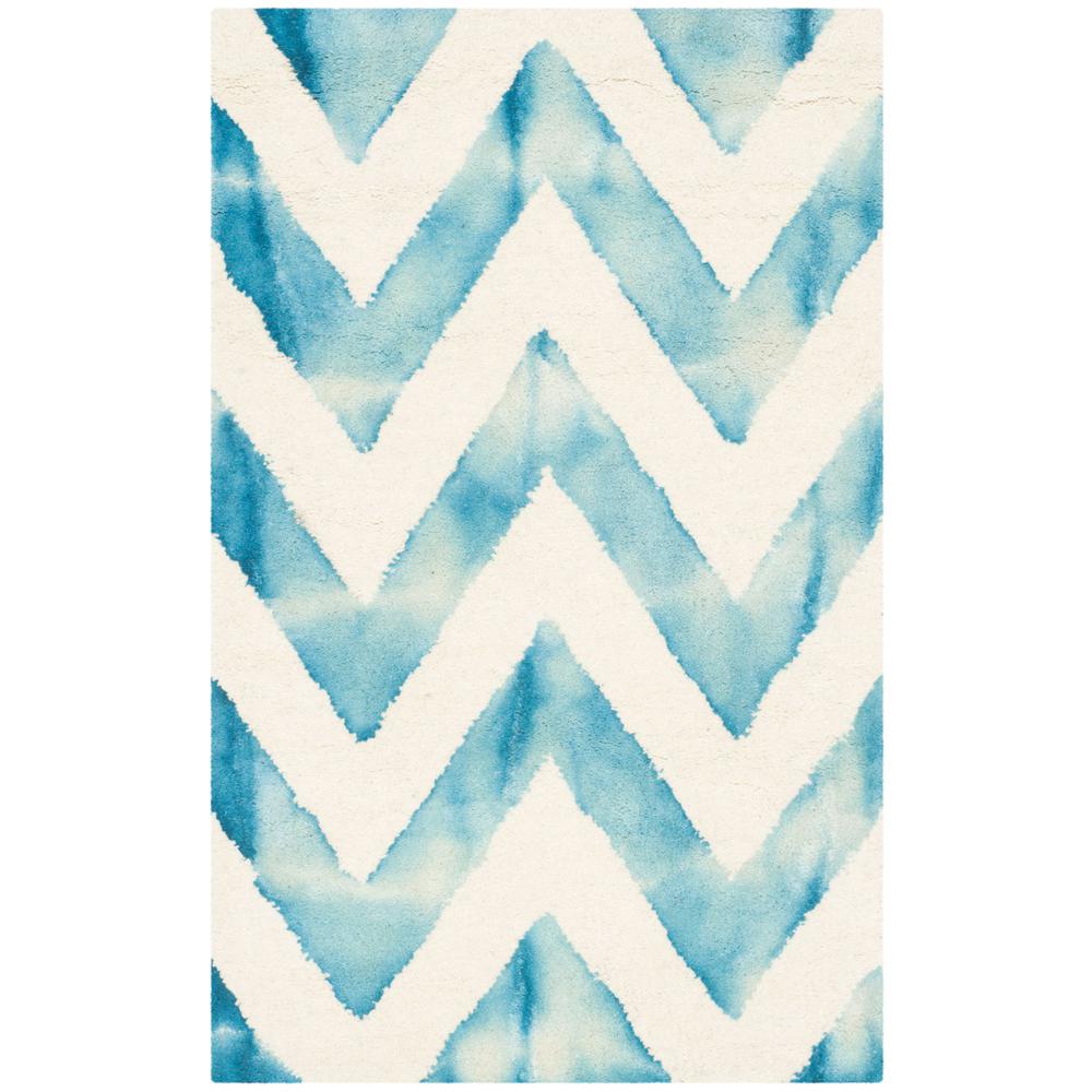 DIP DYE, IVORY / TURQUOISE, 2' X 3', Area Rug, DDY715H-2. Picture 1
