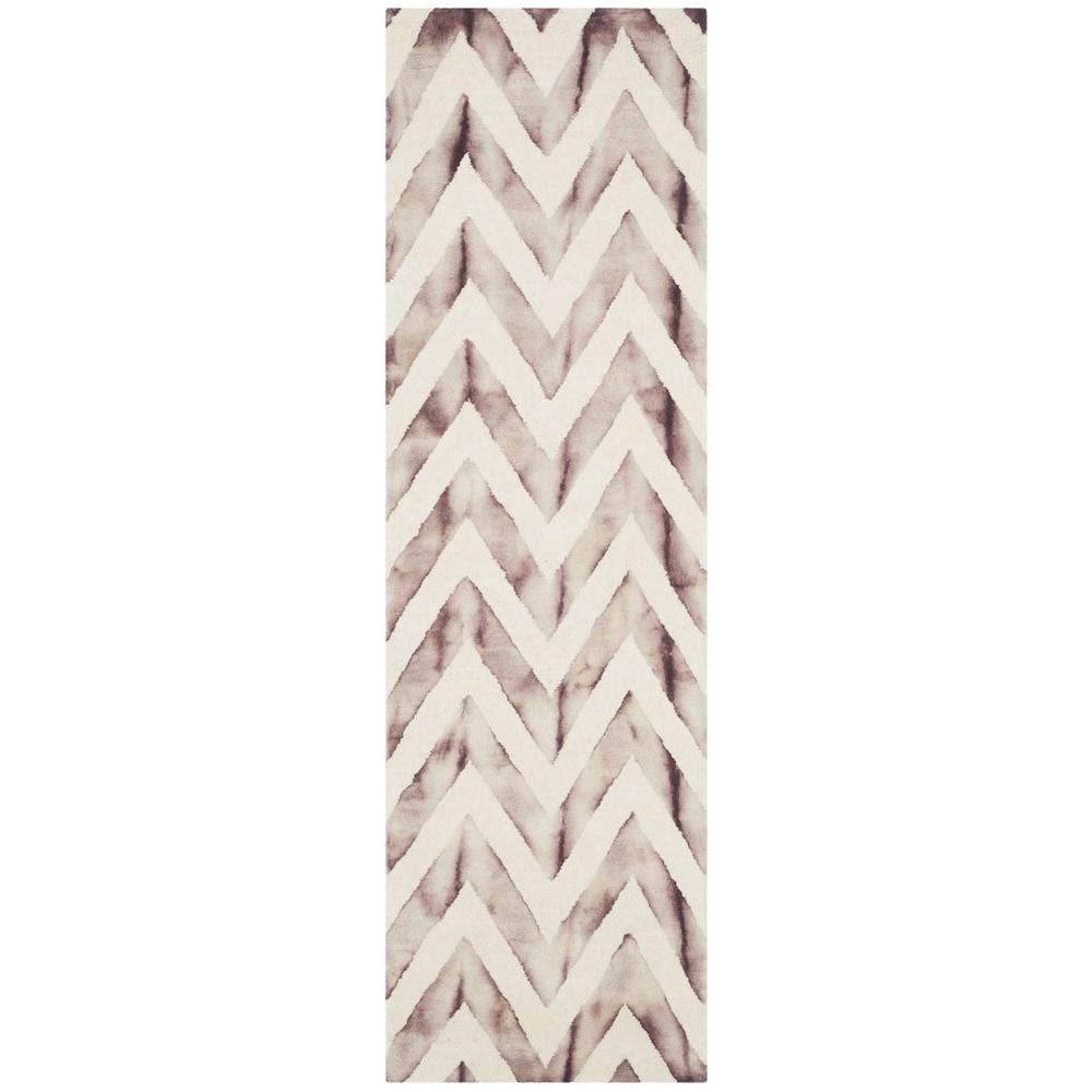 DIP DYE, IVORY / MAROON, 2'-3" X 8', Area Rug. Picture 1