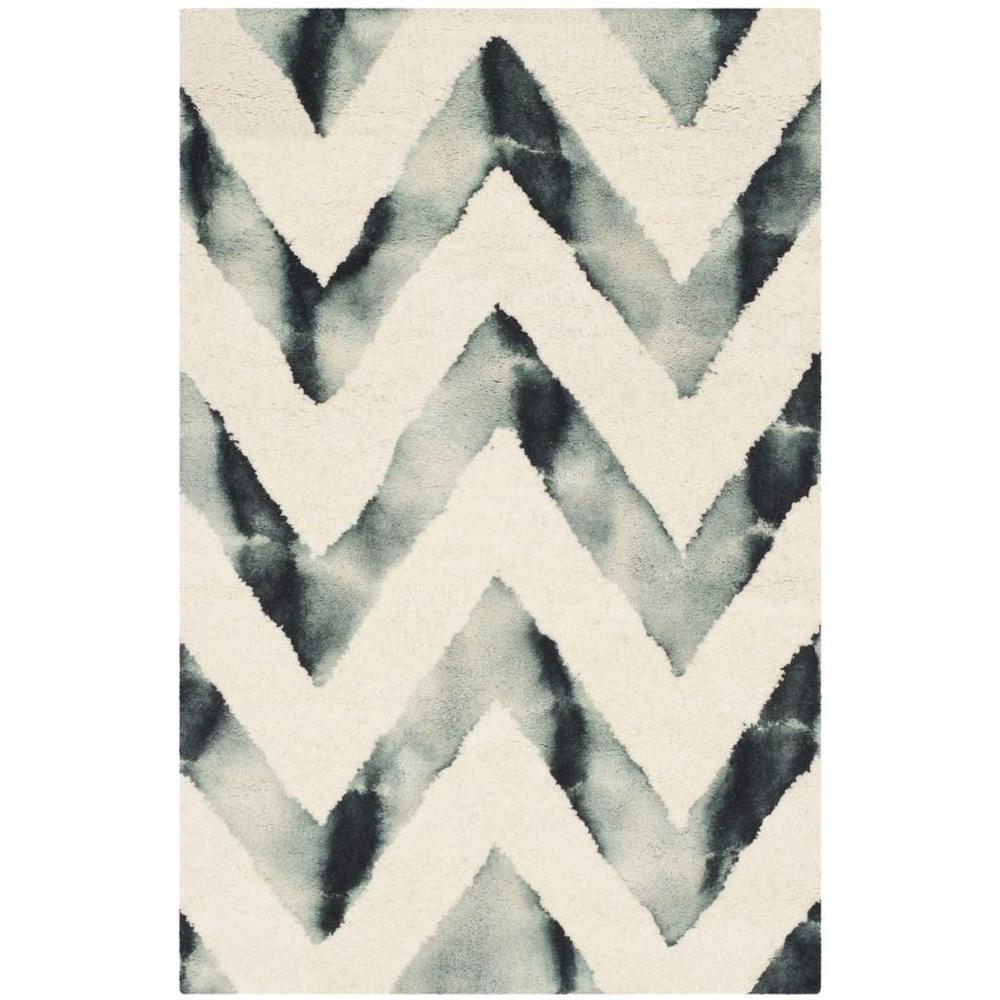 DIP DYE, IVORY / GREY, 2' X 3', Area Rug. Picture 1