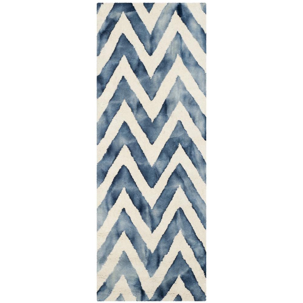 DIP DYE, IVORY / NAVY, 2'-3" X 6', Area Rug, DDY715P-26. Picture 1