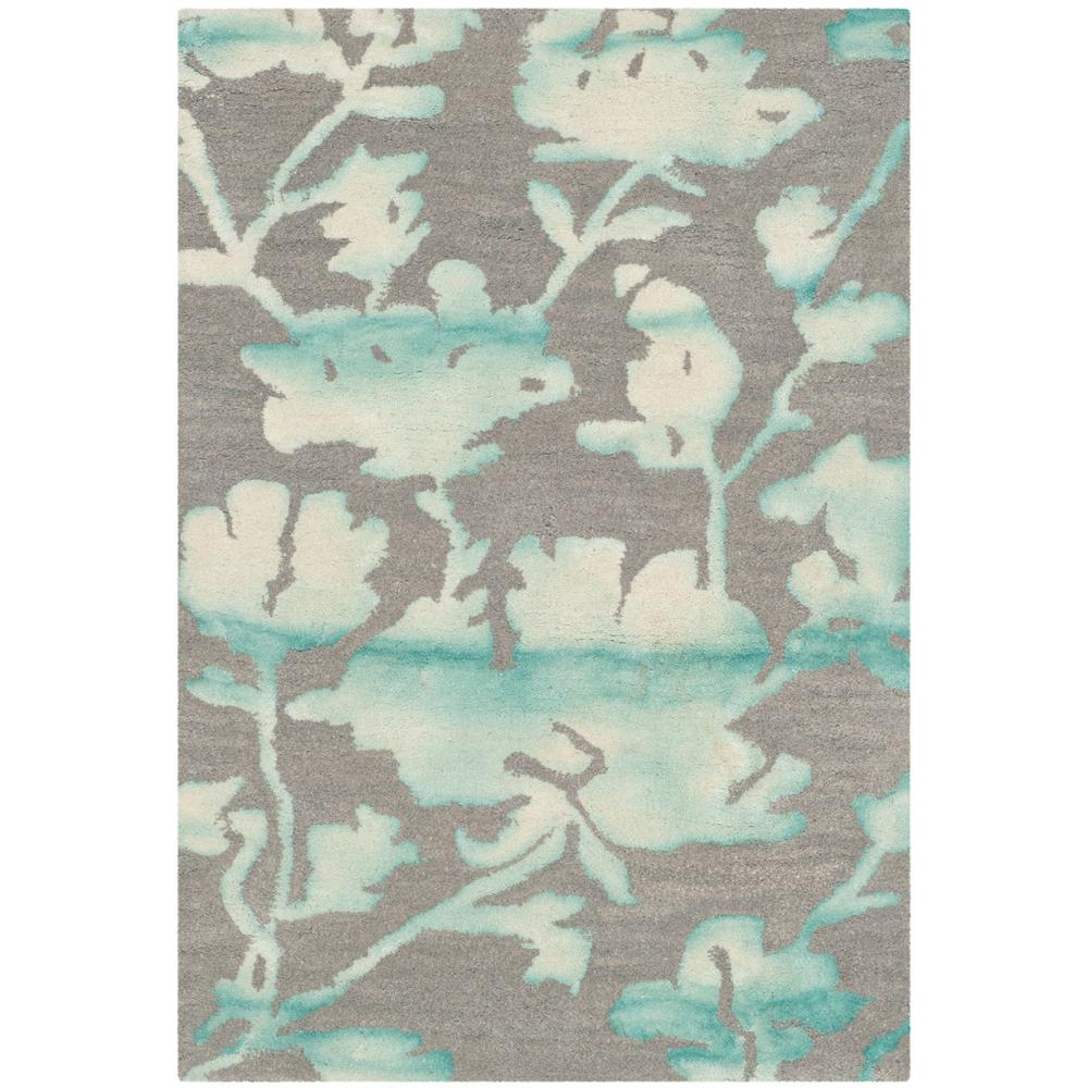 DIP DYE, GREY / TURQUOISE, 2' X 3', Area Rug, DDY716L-2. Picture 1