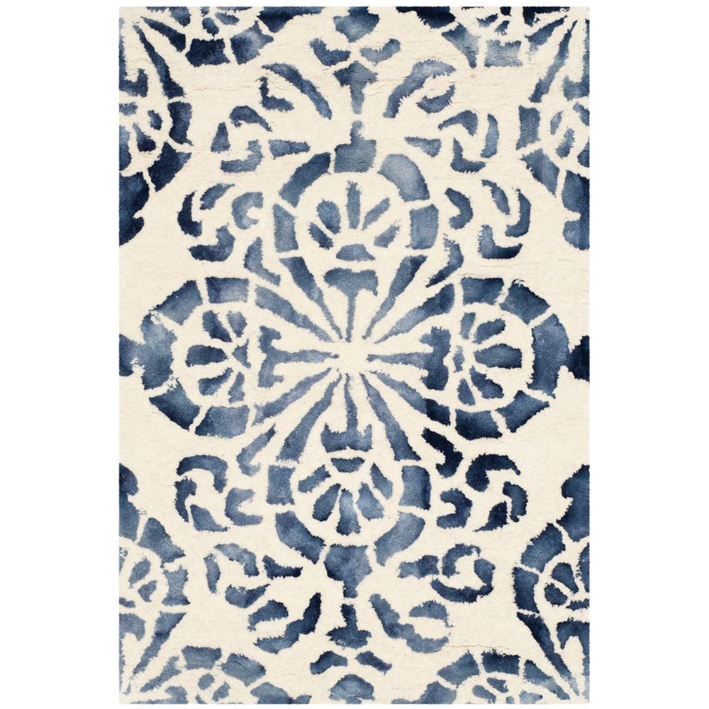DIP DYE, IVORY / NAVY, 2' X 3', Area Rug, DDY719P-2. Picture 1