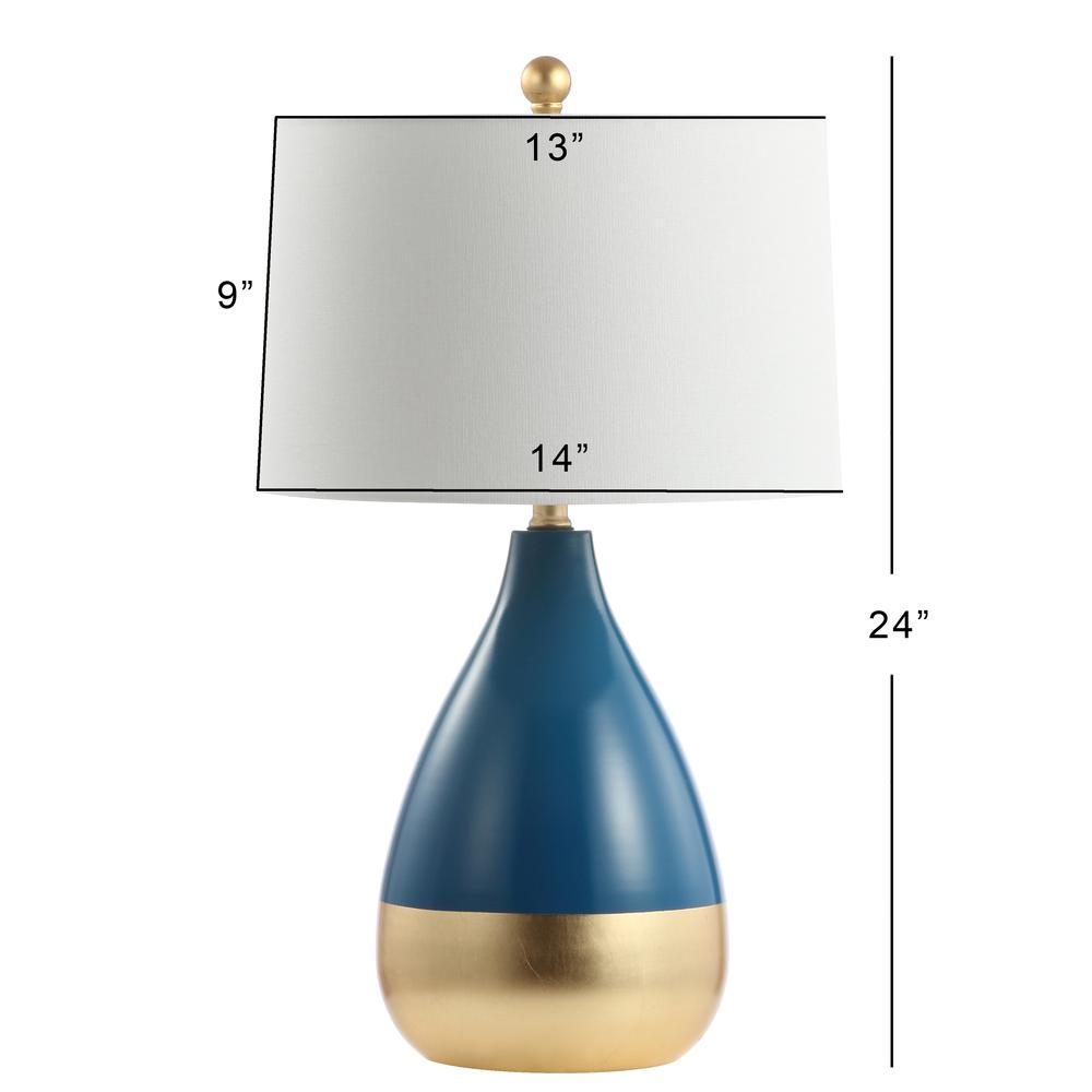 Charmer Lamp, Blue/Gold Leaf. Picture 1