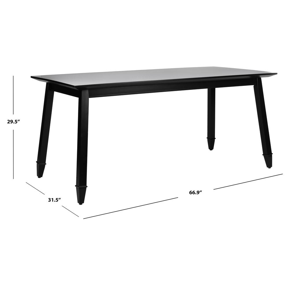 Brayson Rectangle Dining Table, Black. Picture 15