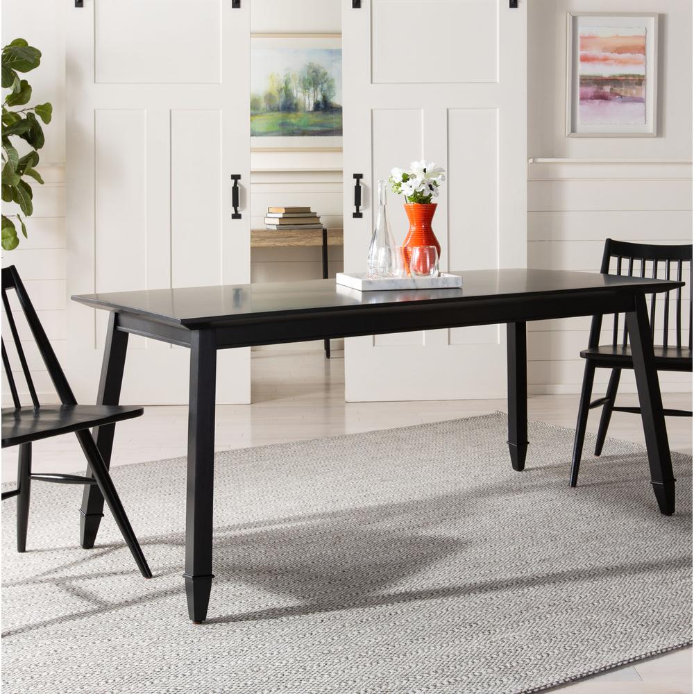Brayson Rectangle Dining Table, Black. Picture 17