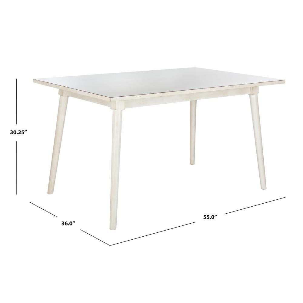 Tia Rectangle Dining Table, Antique White. Picture 3