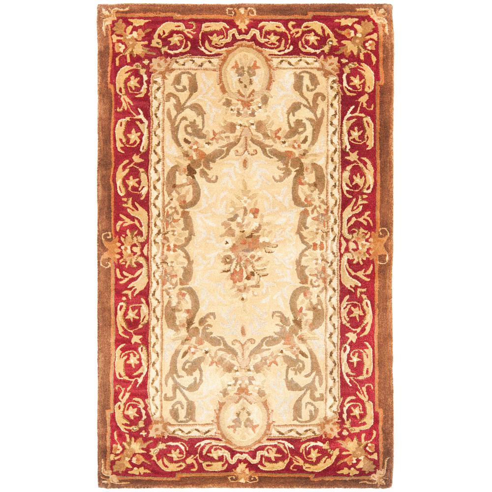 EMPIRE, LIGHT GOLD / RED, 3' X 5', Area Rug. Picture 1