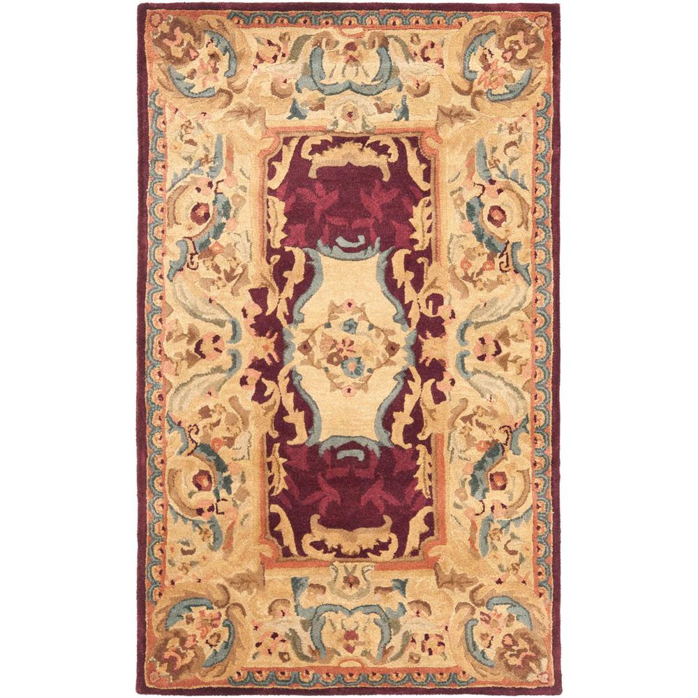 EMPIRE, BURGUNDY / GOLD, 3' X 5', Area Rug, EM422A-3. Picture 1