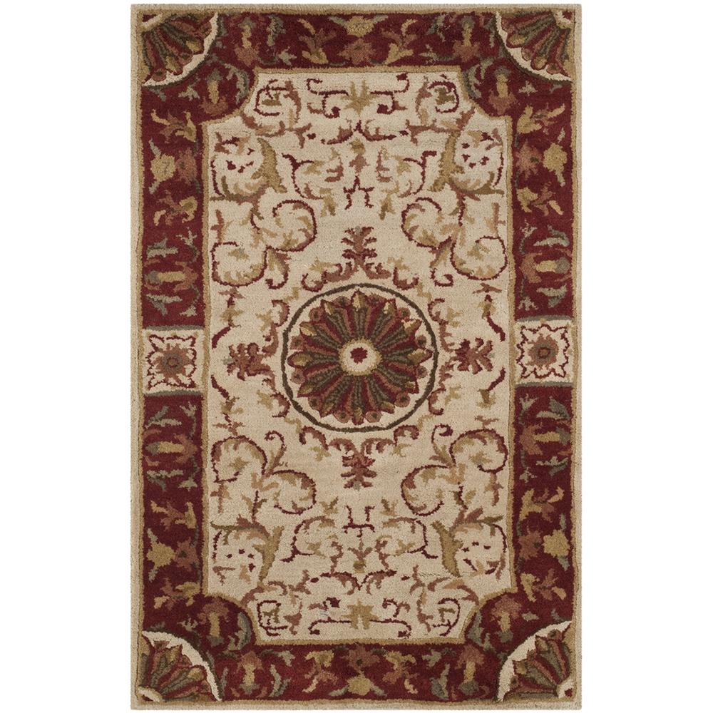 EMPIRE, IVORY / RED, 2'-6" X 4', Area Rug. Picture 1