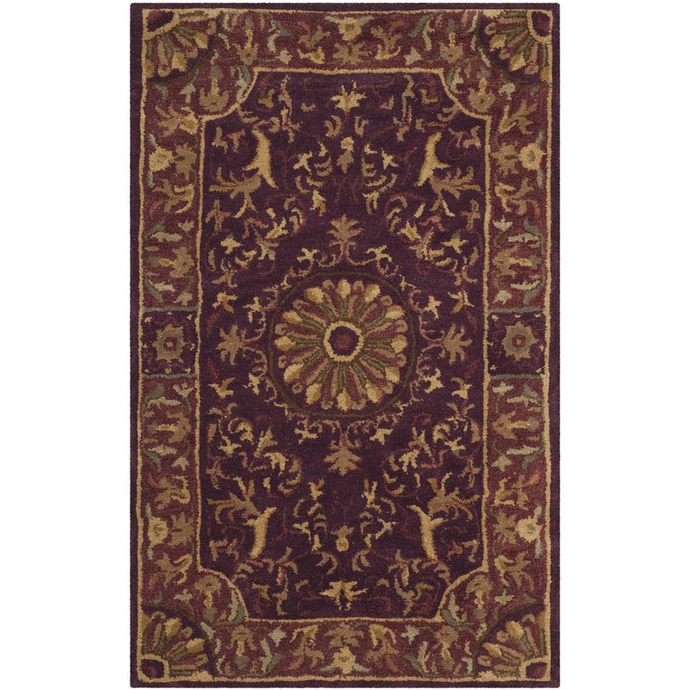 EMPIRE, BURGUNDY, 2'-6" X 4', Area Rug. Picture 1