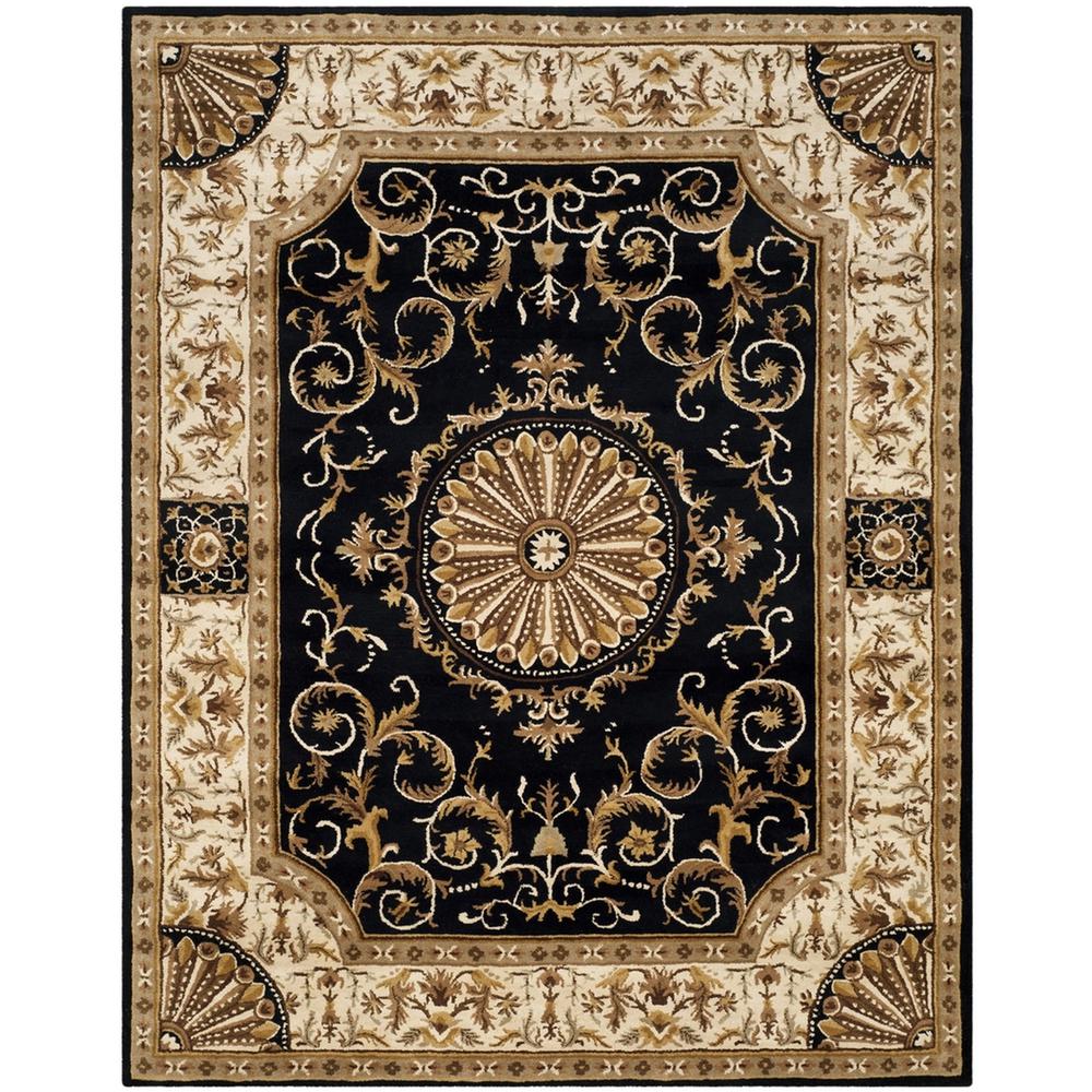 EMPIRE, BLACK / IVORY, 7'-6" X 9'-6", Area Rug. Picture 1