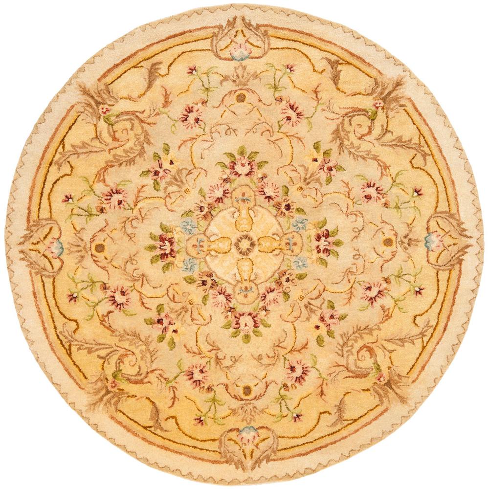 EMPIRE, BEIGE / LIGHT GOLD, 6'-0" X 6'-0" Round, Area Rug. Picture 1