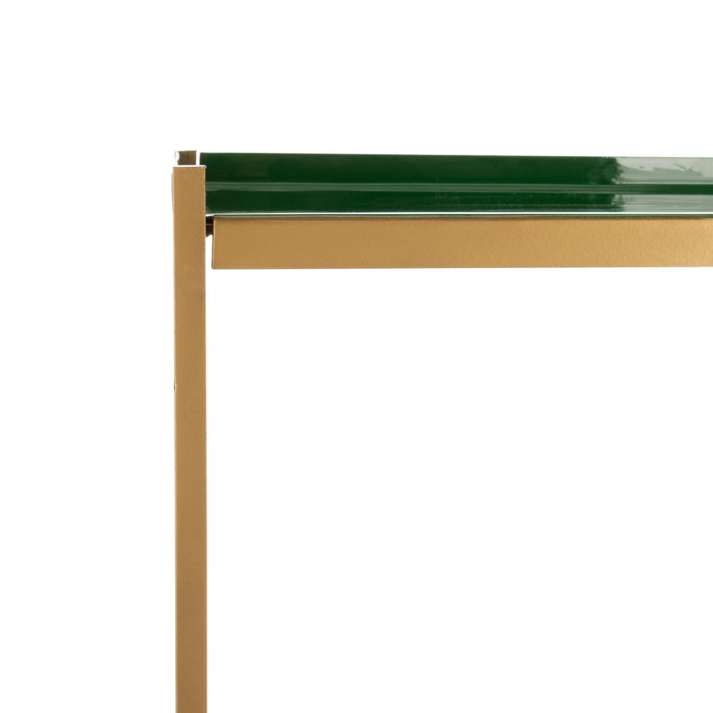 Justine 5 Tier Etagere, Green/Brass. Picture 4