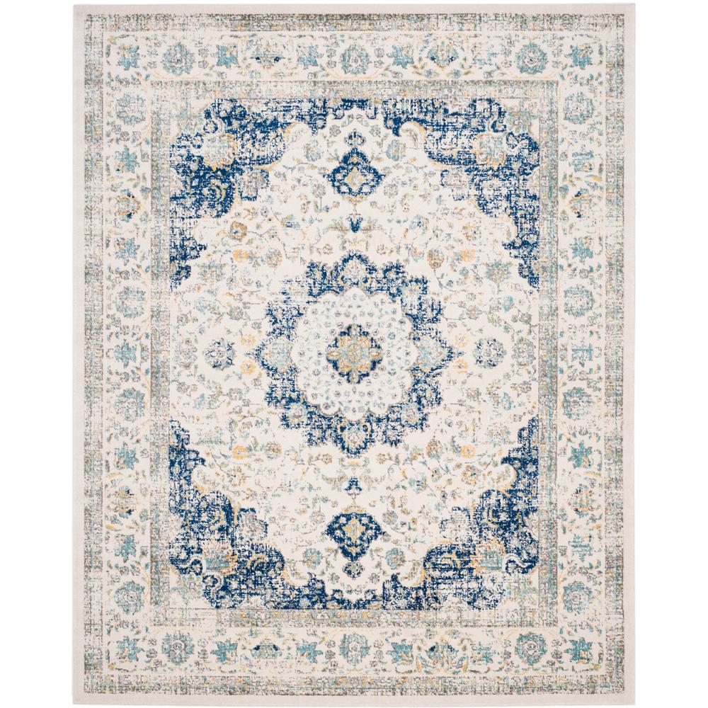EVOKE, IVORY / BLUE, 8' X 10', Area Rug, EVK220C-8. The main picture.