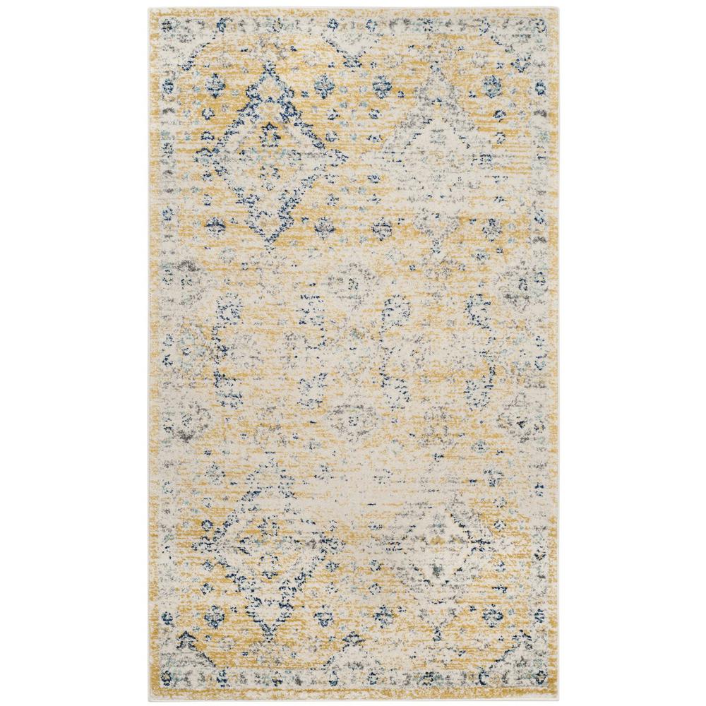 EVOKE, GOLD / IVORY, 2'-2" X 4', Area Rug. The main picture.