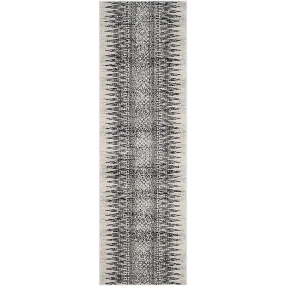 EVOKE, IVORY / GREY, 2'-2" X 7', Area Rug, EVK226D-27. The main picture.