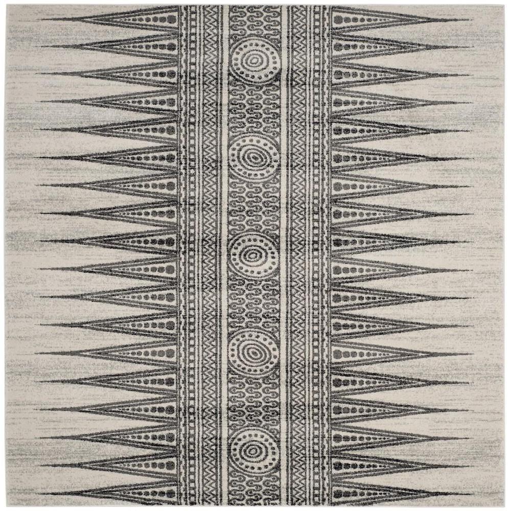 EVOKE, IVORY / GREY, 6'-7" X 6'-7" Square, Area Rug, EVK226D-7SQ. Picture 1