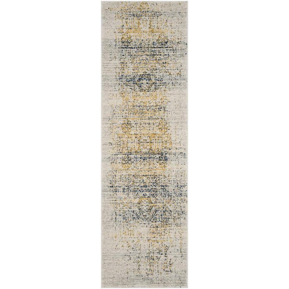 EVOKE, IVORY / BLUE, 2'-2" X 11', Area Rug, EVK232C-211. The main picture.