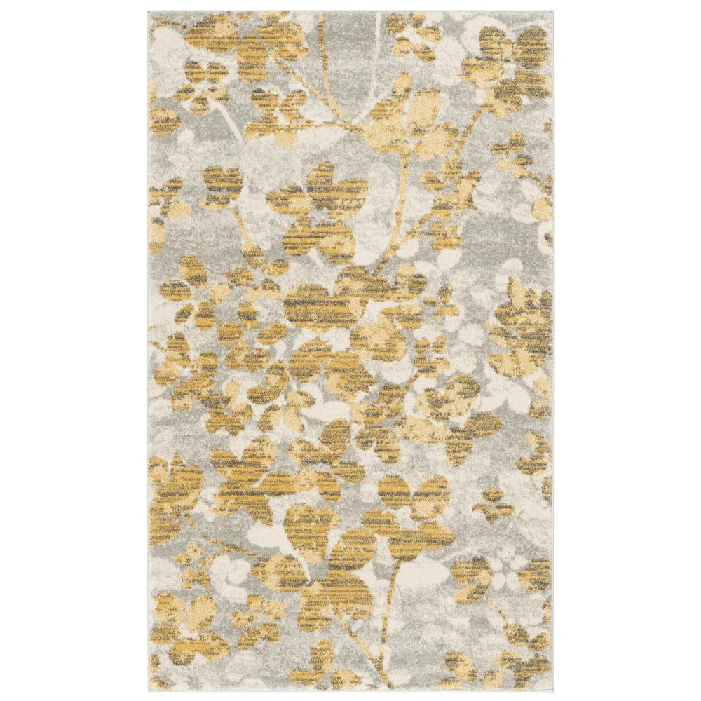 EVOKE, GREY / GOLD, 3' X 5', Area Rug, EVK236P-3. The main picture.