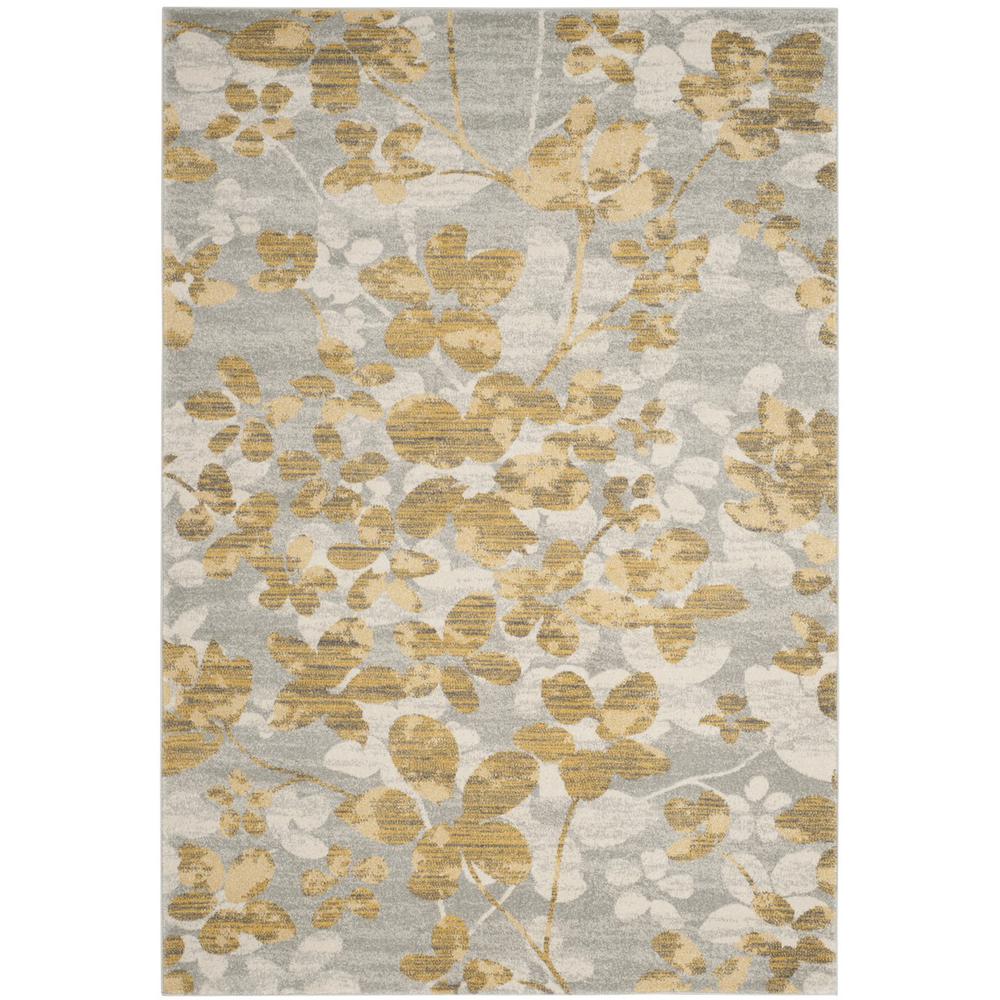 EVOKE, GREY / GOLD, 5'-1" X 7'-6", Area Rug, EVK236P-5. Picture 1