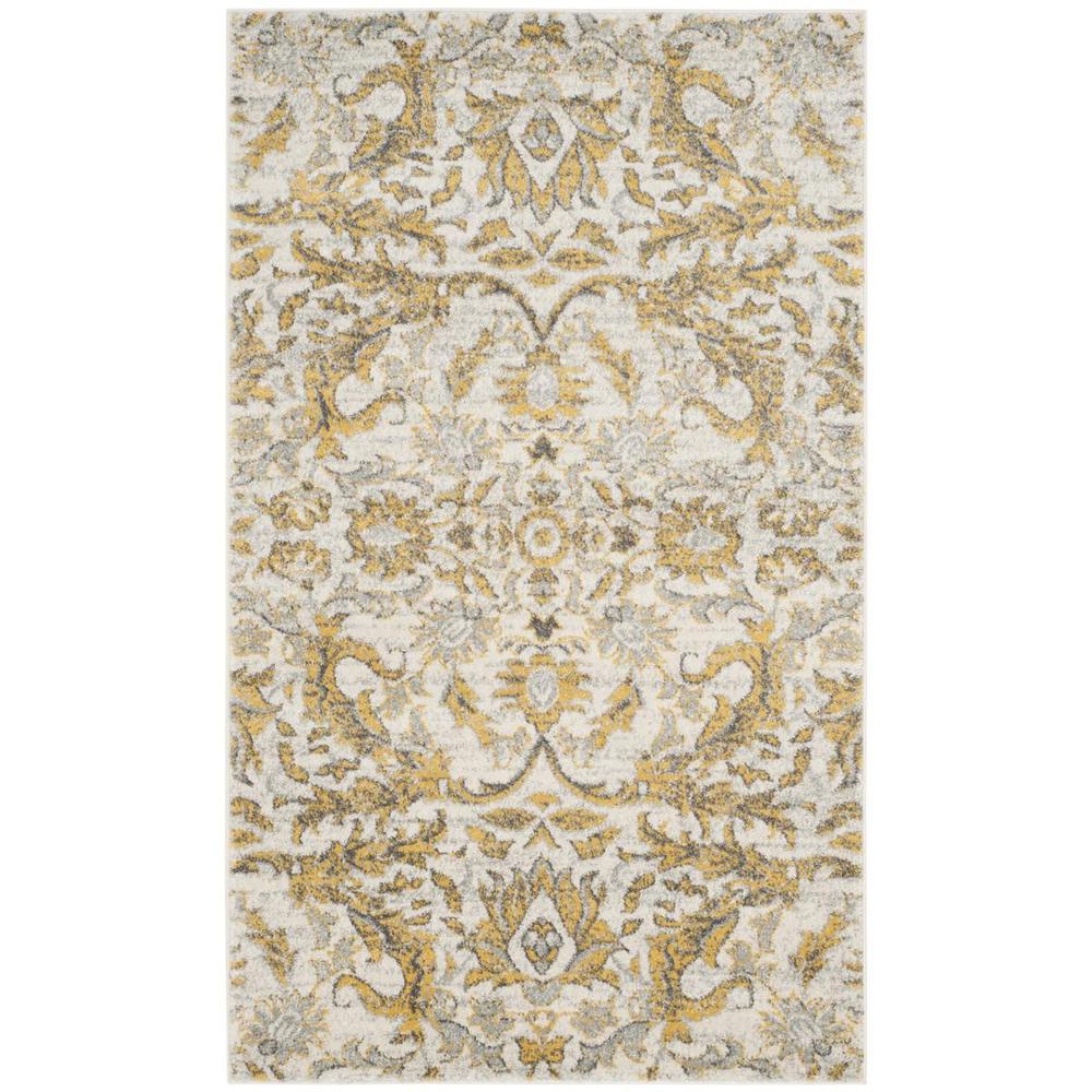 EVOKE, IVORY / GOLD, 3' X 5', Area Rug, EVK238S-3. Picture 1