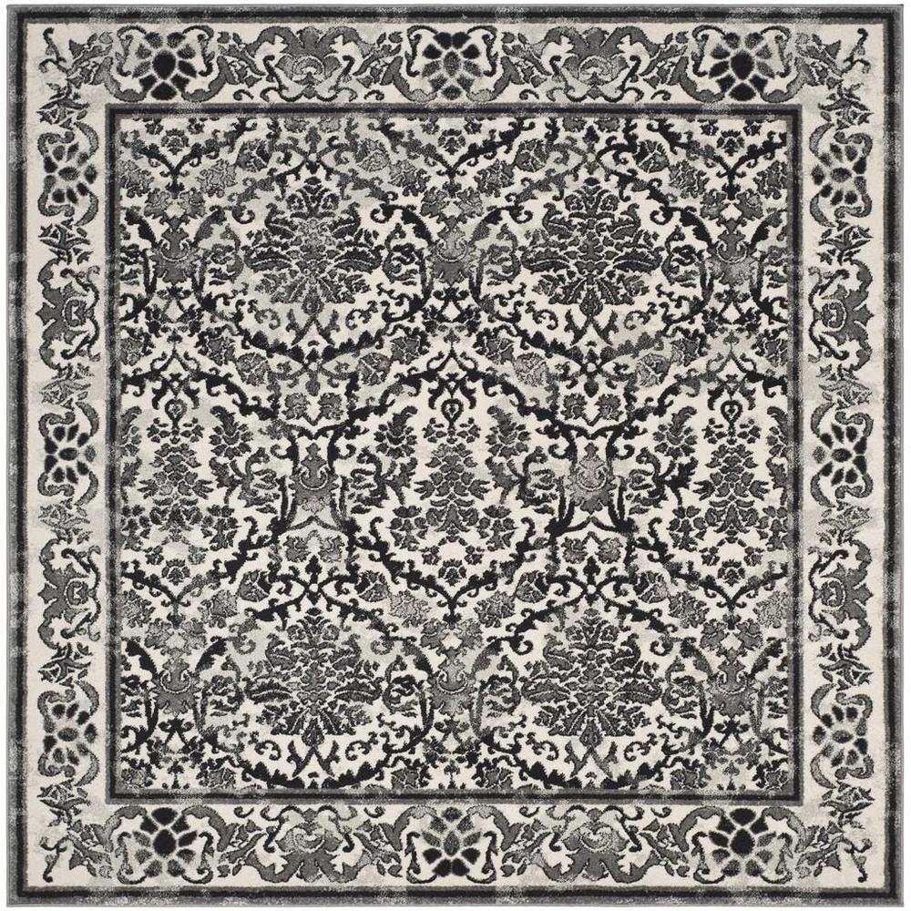 EVOKE, IVORY / GREY, 6'-7" X 6'-7" Square, Area Rug, EVK242D-7SQ. Picture 1