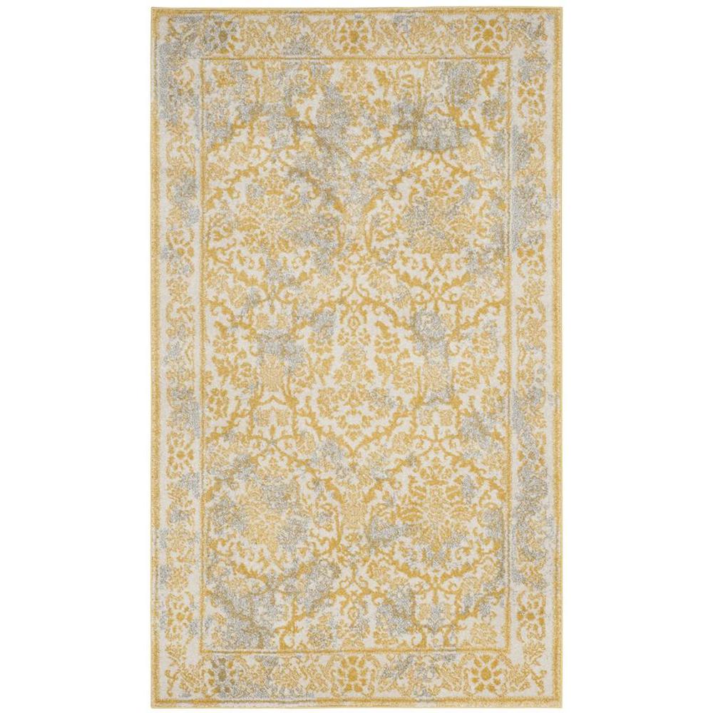 EVOKE, IVORY / GOLD, 3' X 5', Area Rug, EVK242S-3. Picture 1