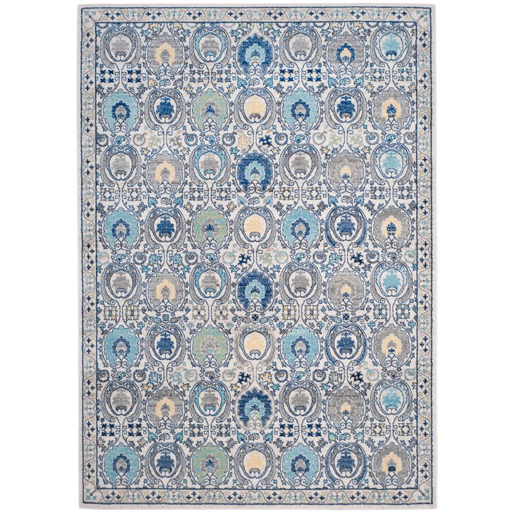 EVOKE, IVORY / GREY, 6'-7" X 9', Area Rug, EVK251D-6. The main picture.