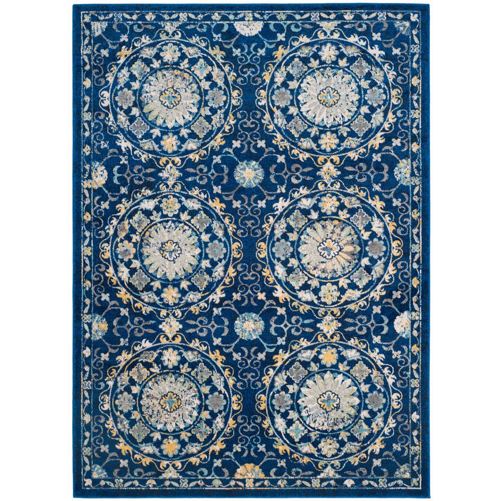 EVOKE, NAVY / IVORY, 6'-7" X 9', Area Rug, EVK252A-6. Picture 1