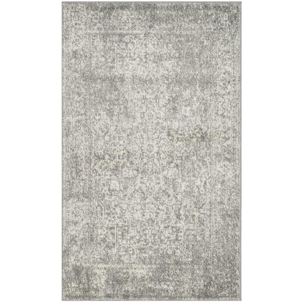 EVOKE, SILVER / IVORY, 3' X 5', Area Rug, EVK256S-3. Picture 1