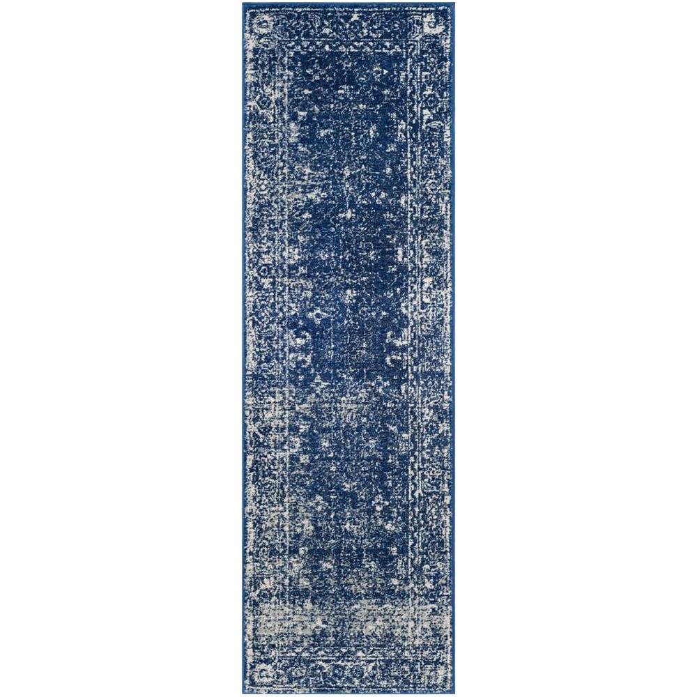 EVOKE, NAVY / IVORY, 2'-2" X 7', Area Rug, EVK270A-27. Picture 1
