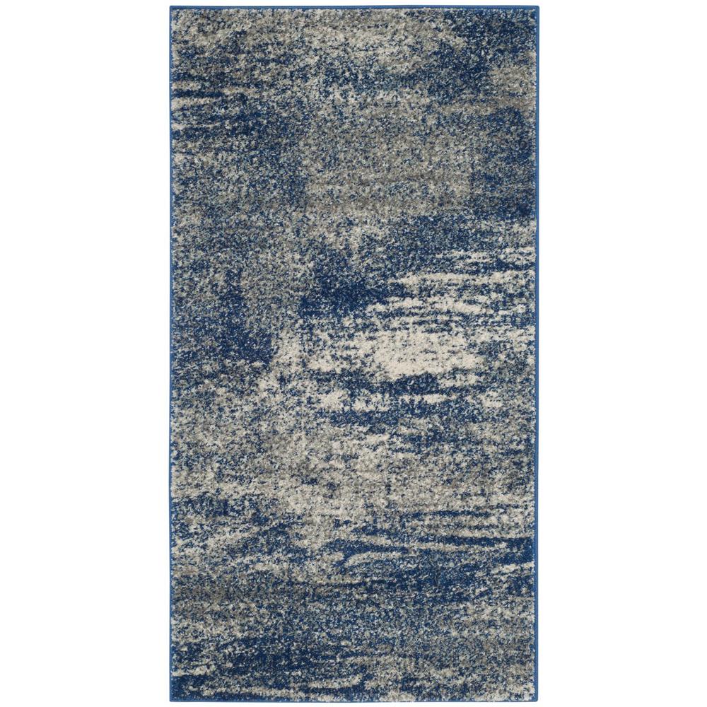 EVOKE, NAVY / IVORY, 2'-2" X 4', Area Rug, EVK272A-24. Picture 1