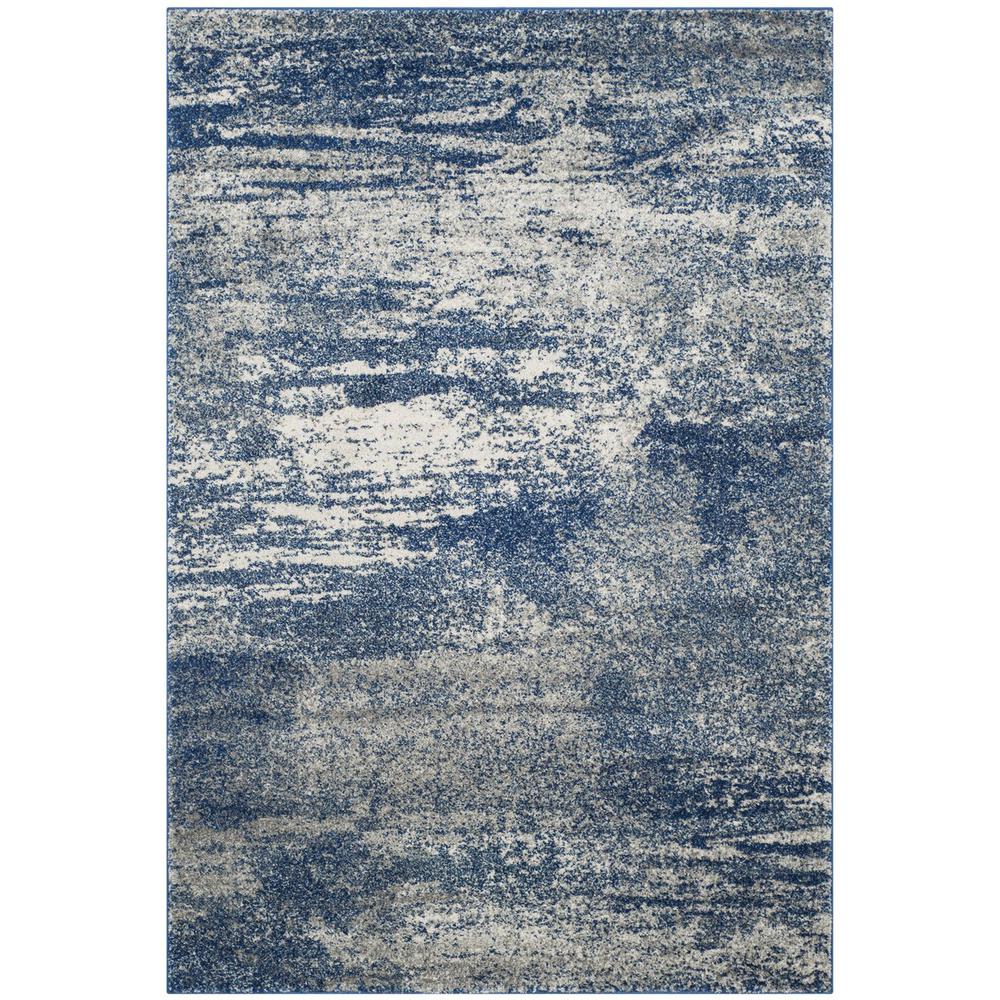 EVOKE, NAVY / IVORY, 5'-1" X 7'-6", Area Rug, EVK272A-5. The main picture.