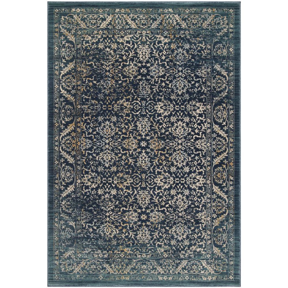 EVOKE, NAVY / GOLD, 5'-1" X 7'-6", Area Rug, EVK507A-5. Picture 1